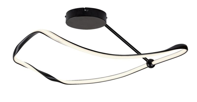 Lampa sufitowa wisząca Rabalux Mirossi 0941 czarno-biała nowoczesna wbudowany LED 38W 1 szt.