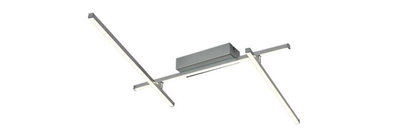 Lampa sufitowa wisząca Rabalux Negan srebrno-biała wym: 8,5 x 114 x 114 cm wbudowany LED 24W 1 szt.