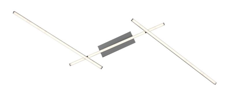 Lampa sufitowa wisząca Rabalux Negan srebrno-biała wym: 8,5 x 114 x 114 cm wbudowany LED 24W 1 szt.