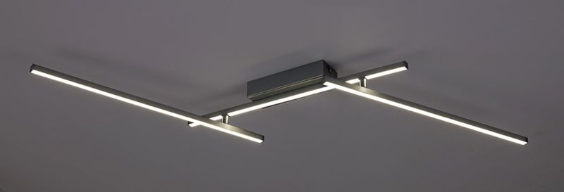 Lampa sufitowa wisząca Rabalux Negan srebrno-biała wym: 8,5 x 114 x 114 cm wbudowany LED 24W 1 szt.