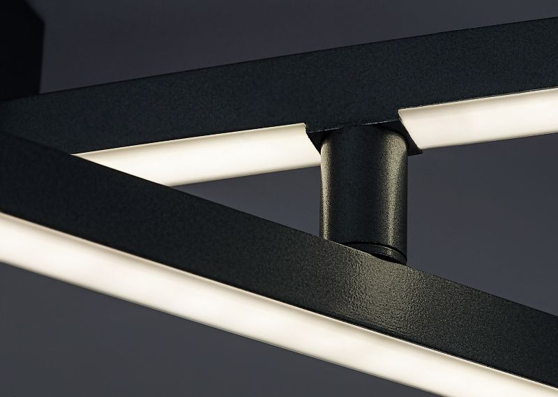 Lampa sufitowa wisząca Rabalux Negan srebrno-biała wym: 8,5 x 114 x 114 cm wbudowany LED 24W 1 szt.