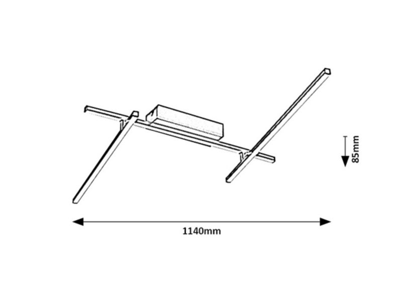 Lampa sufitowa wisząca Rabalux Negan srebrno-biała wym: 8,5 x 114 x 114 cm wbudowany LED 24W 1 szt.