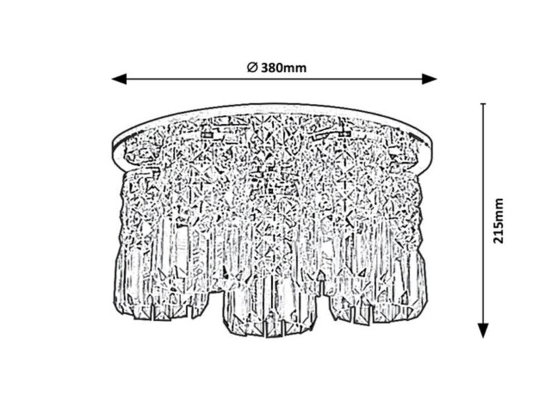 Lampa sufitowa wisząca Rabalux Rosanna 5704 chromowana przezroczysty kryształowa 5xG9 x 40W 1 szt.