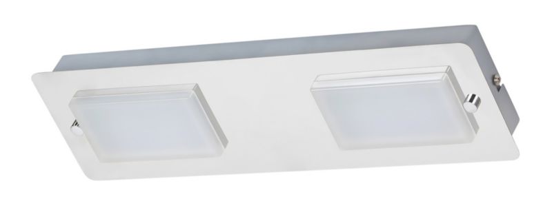 Lampa sufitowa wisząca Rabalux Ruben chromowana białe szkło alabastrowe wym: 4,1 x 37,8 x 37,8 cm wbudowany LED 2x 5W 1 szt.