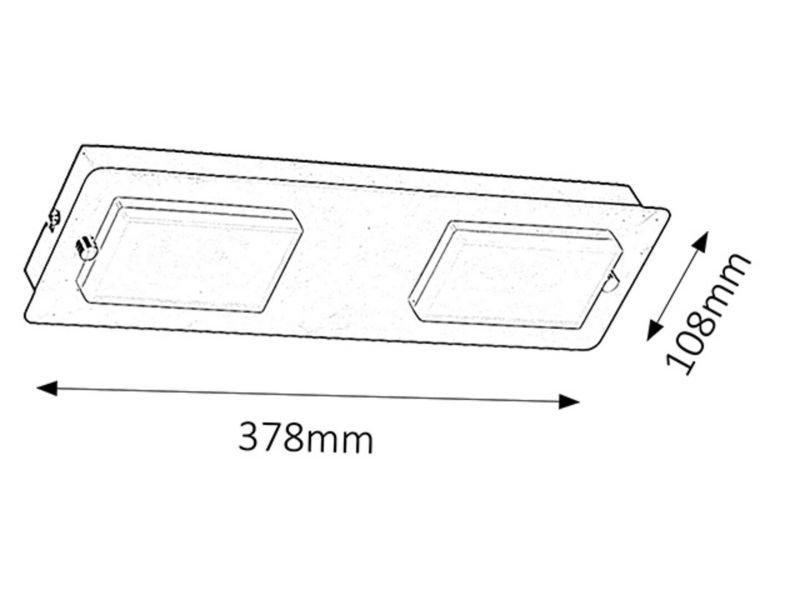 Lampa sufitowa wisząca Rabalux Ruben chromowana białe szkło alabastrowe wym: 4,1 x 37,8 x 37,8 cm wbudowany LED 2x 5W 1 szt.