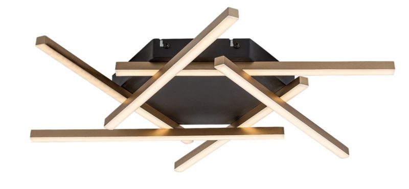 Lampa sufitowa wisząca Rabalux Severine 3652 złoto-czarna-biała nowoczesna wbudowany LED 40W 1 szt.
