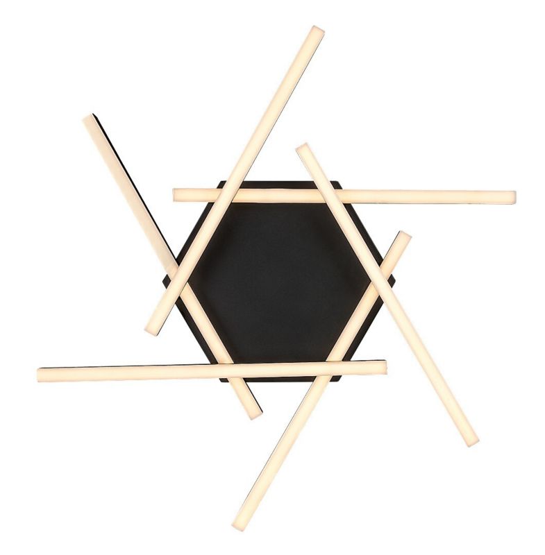 Lampa sufitowa wisząca Rabalux Severine 3652 złoto-czarna-biała nowoczesna wbudowany LED 40W 1 szt.