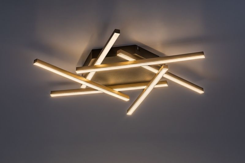 Lampa sufitowa wisząca Rabalux Severine 3652 złoto-czarna-biała nowoczesna wbudowany LED 40W 1 szt.