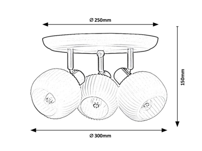 Lampa sufitowa wisząca Rabalux Soraya zielono-biała wym: 15 x 30 x 30 cm 3xE14 x  1 szt.