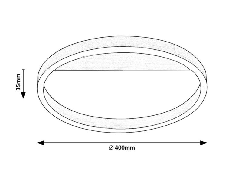 Lampa sufitowa wisząca Rabalux Thrac 3119 szczotkowane aluminiowo-biała ring wbudowany LED 20W 1 szt.
