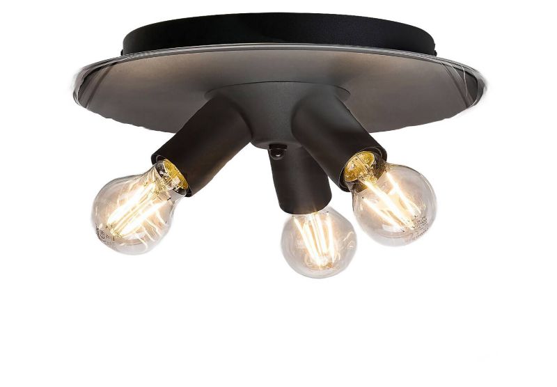 Lampa sufitowa wisząca Rabalux Ursula czarna-kolor dymny wym: 24 x 40 x 40 cm 3xE27 x  1 szt.