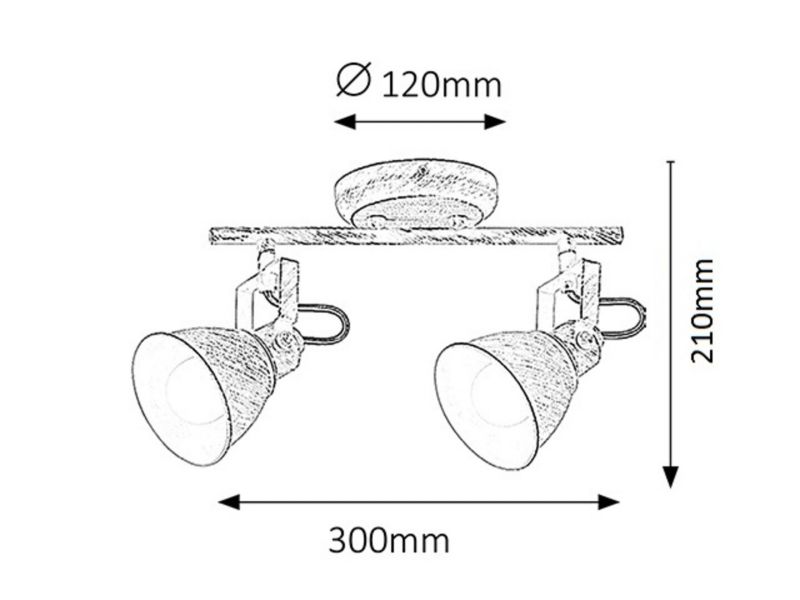 Lampa sufitowa wisząca Rabalux Vivienne 9670 biały antyk 30 cm szerokości 2xE14 x 40W 1 szt.