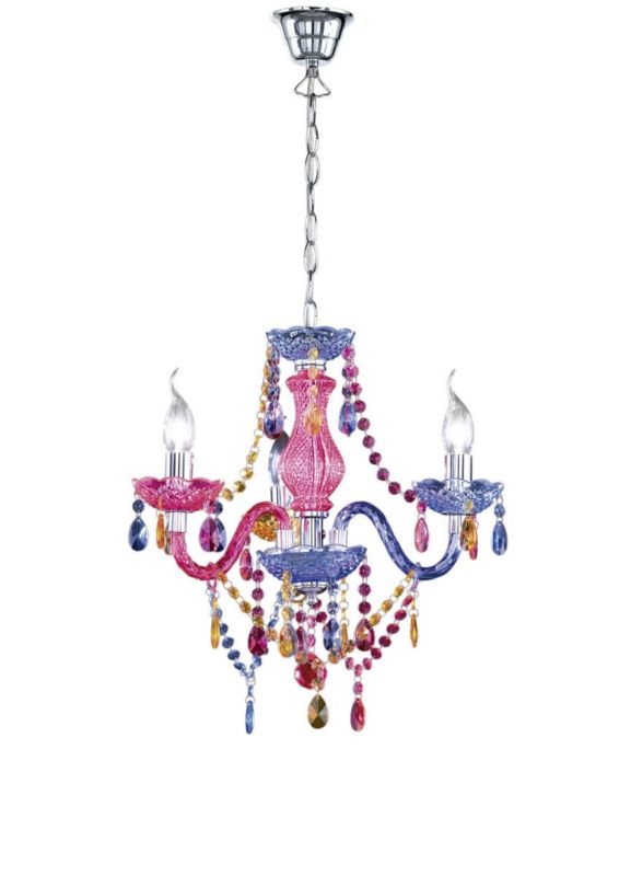 Lampa sufitowa wisząca RL Lüster 1181 wielokolorowy kryształowa 3xE14 x 40W 1 szt.