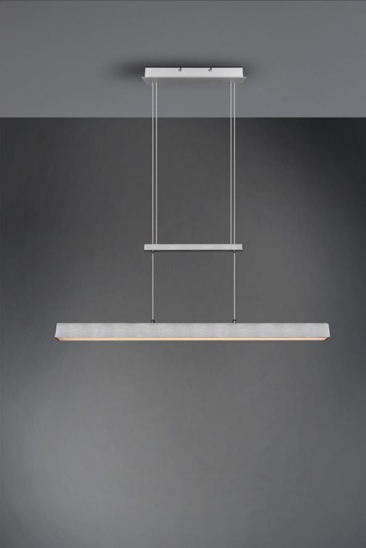 Lampa sufitowa wisząca RL Paros srebrna wym: 150 x 90 x 11 cm wbudowany LED 32W 1 szt.