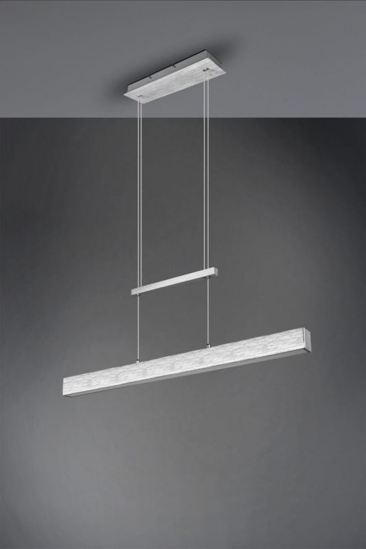 Lampa sufitowa wisząca RL Paros srebrna wym: 150 x 90 x 11 cm wbudowany LED 32W 1 szt.