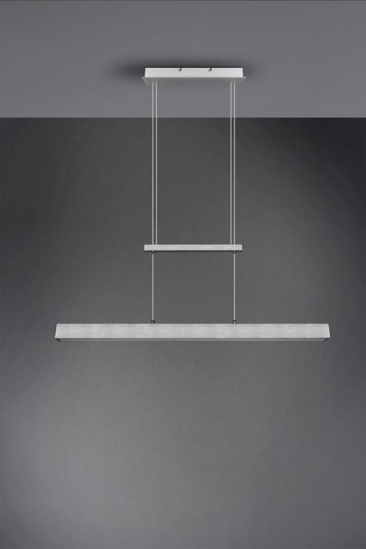 Lampa sufitowa wisząca RL Paros srebrna wym: 150 x 90 x 11 cm wbudowany LED 32W 1 szt.