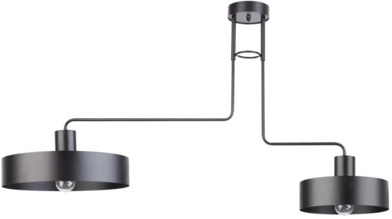 Lampa sufitowa wisząca Sigma Lighting Vasco 3286 czarna minimalistyczna 2xE27 x 1 szt.