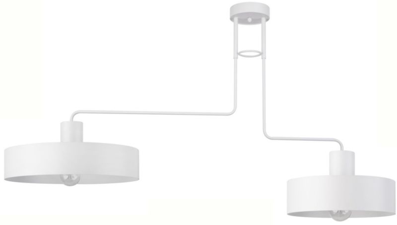Lampa sufitowa wisząca Sigma Lighting Vasco 3347 biała minimalistyczna 2xE27 x 1 szt.