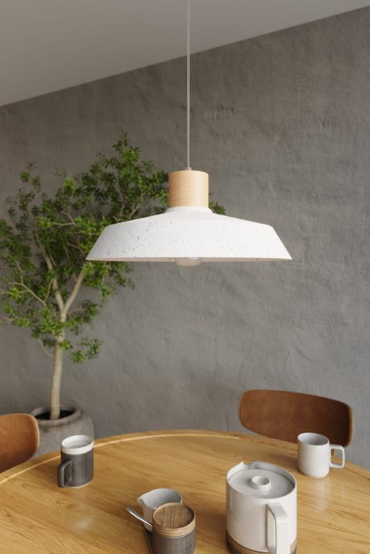 Lampa sufitowa wisząca Sollux Lighting Afra 7812 szaro-jasne drewno szerokość 40 cm 1xE27 x 60W 1 szt.