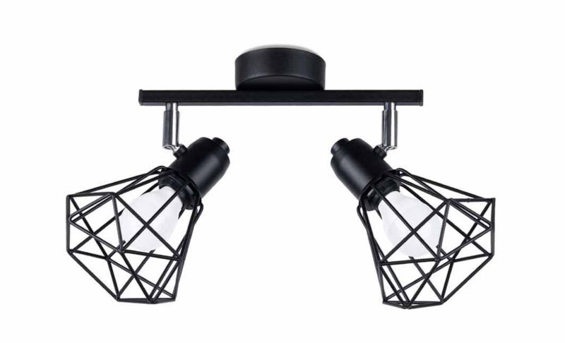 Lampa sufitowa wisząca Sollux Lighting Artemis 8295 czarna-chromowana industrialna 2xE14 x 1 szt.