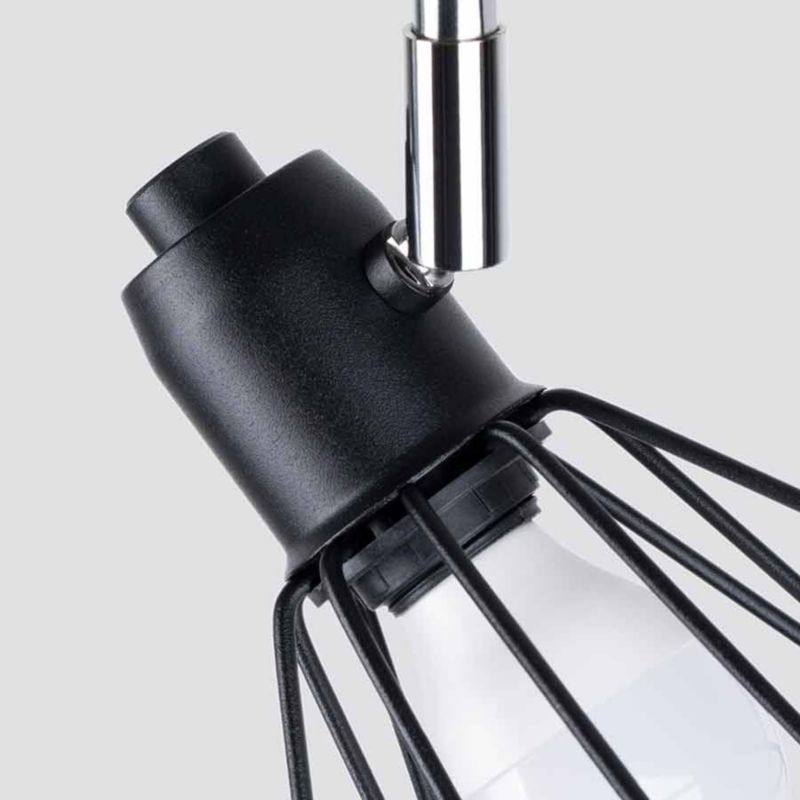 Lampa sufitowa wisząca Sollux Lighting Artemis 8295 czarna-chromowana industrialna 2xE14 x 1 szt.