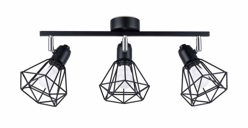 Lampa sufitowa wisząca Sollux Lighting Artemis 8301 czarna-chromowana industrialna 3xE14 x 1 szt.