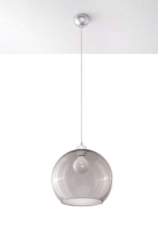 Lampa sufitowa wisząca Sollux Lighting Ball 7492 chromowana-przezroczysty szerokość 30 cm 1xE27 x 60W 1 szt.