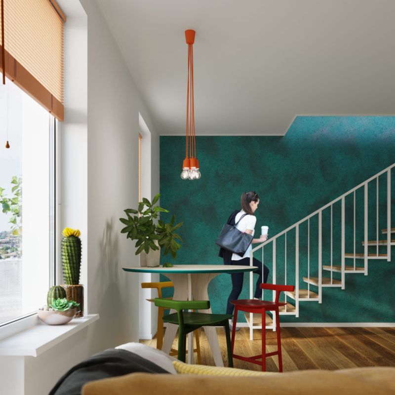 Lampa sufitowa wisząca Sollux Lighting Diego 5838 pomarańczowa szerokość 10 cm 1xE27 x 60W 1 szt.