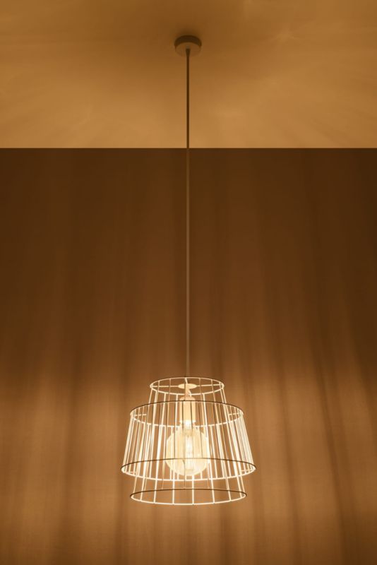 Lampa sufitowa wisząca Sollux Lighting Gate 6613 biała szerokość 35 cm 1xE27 x 60W 1 szt.