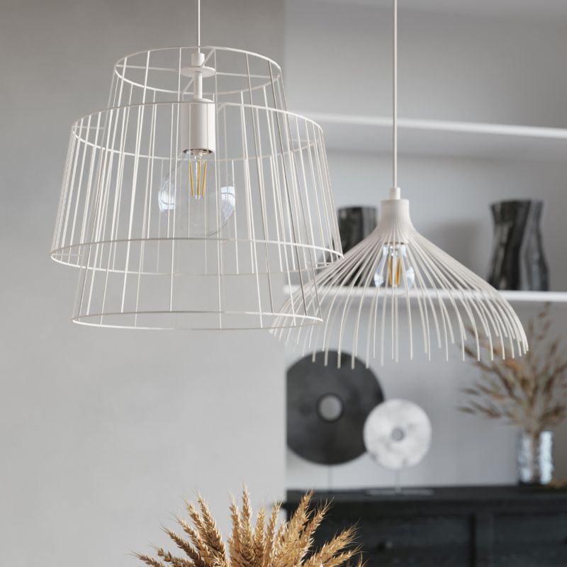 Lampa sufitowa wisząca Sollux Lighting Gate 6613 biała szerokość 35 cm 1xE27 x 60W 1 szt.