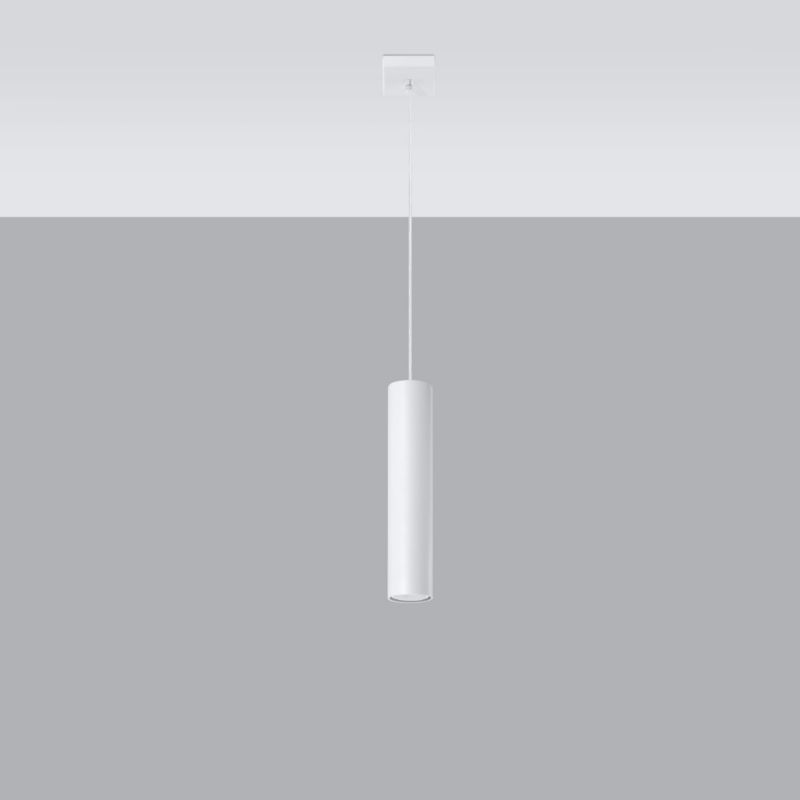 Lampa sufitowa wisząca Sollux Lighting Lagos 8222 biała szerokość 8 cm 1xGU10 x 40W 1 szt.