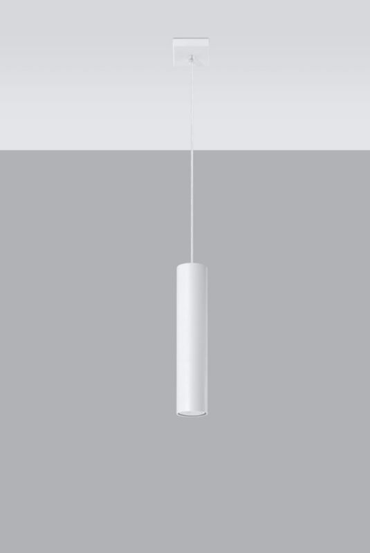 Lampa sufitowa wisząca Sollux Lighting Lagos 8222 biała szerokość 8 cm 1xGU10 x 40W 1 szt.