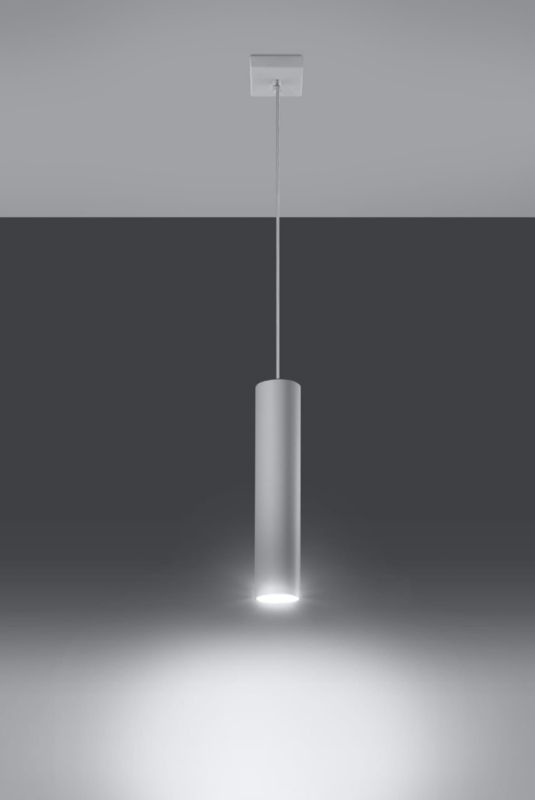 Lampa sufitowa wisząca Sollux Lighting Lagos 8222 biała szerokość 8 cm 1xGU10 x 40W 1 szt.