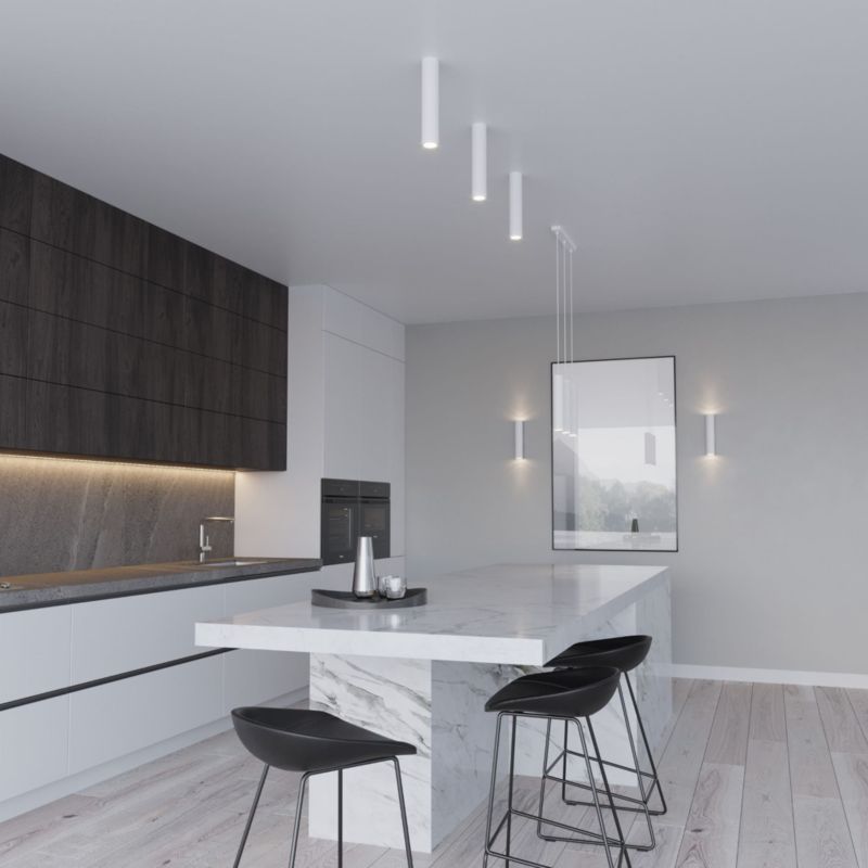 Lampa sufitowa wisząca Sollux Lighting Lagos 8222 biała szerokość 8 cm 1xGU10 x 40W 1 szt.