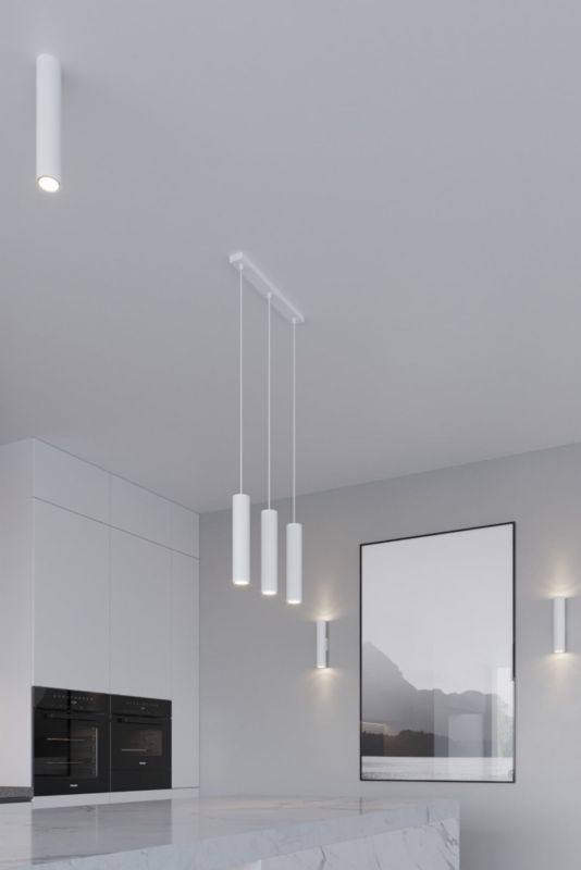Lampa sufitowa wisząca Sollux Lighting Lagos 8222 biała szerokość 8 cm 1xGU10 x 40W 1 szt.
