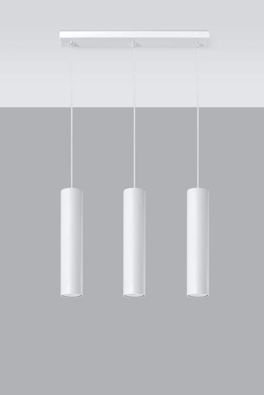 Lampa sufitowa wisząca Sollux Lighting Lagos 8246 biała szerokość 45 cm 3xGU10 x 40W 1 szt.