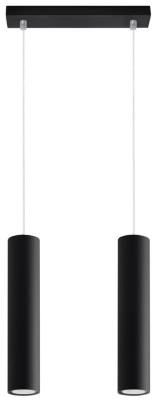 Lampa sufitowa wisząca Sollux Lighting Lagos 8277 czarna szerokość 30 cm 2xGU10 x 40W 1 szt.