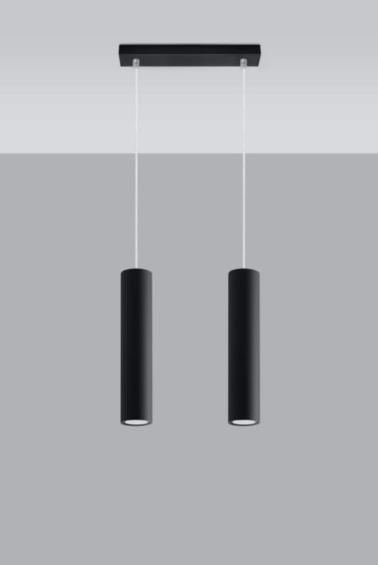 Lampa sufitowa wisząca Sollux Lighting Lagos 8277 czarna szerokość 30 cm 2xGU10 x 40W 1 szt.