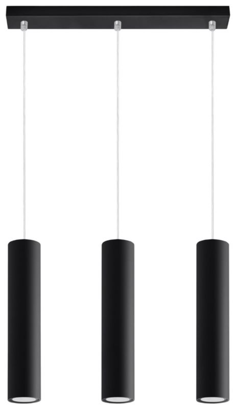 Lampa sufitowa wisząca Sollux Lighting Lagos 8284 czarna szerokość 45 cm 3xGU10 x 40W 1 szt.