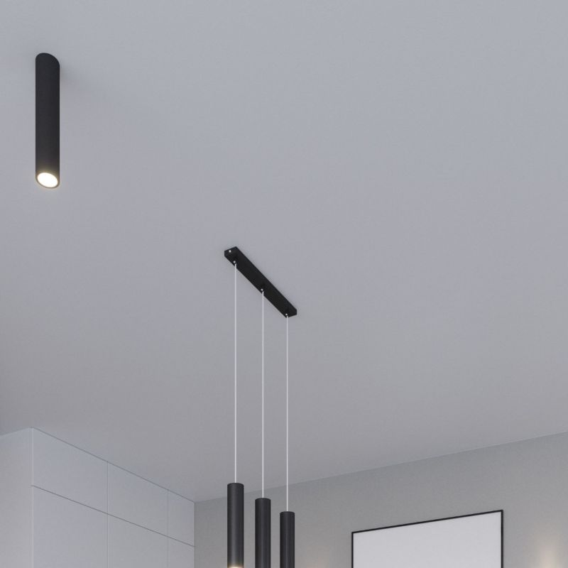 Lampa sufitowa wisząca Sollux Lighting Lagos 8284 czarna szerokość 45 cm 3xGU10 x 40W 1 szt.