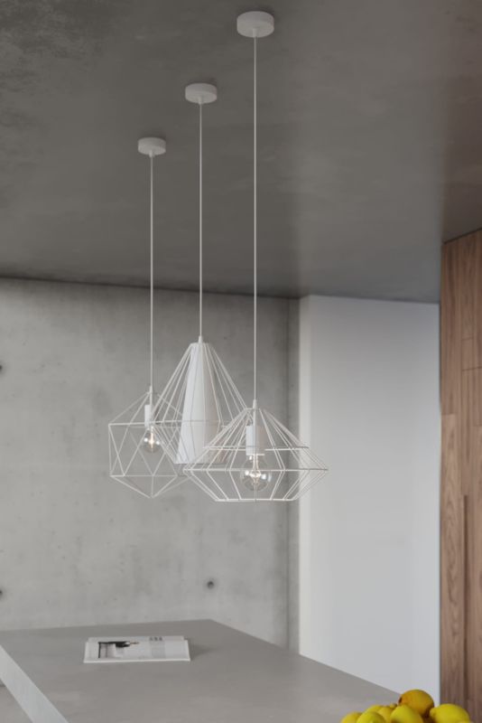 Lampa sufitowa wisząca Sollux Lighting Umberto 7928 biała szerokość 33 cm 1xE27 x 60W 1 szt.