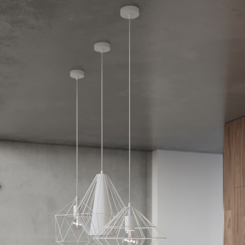 Lampa sufitowa wisząca Sollux Lighting Umberto 7928 biała szerokość 33 cm 1xE27 x 60W 1 szt.