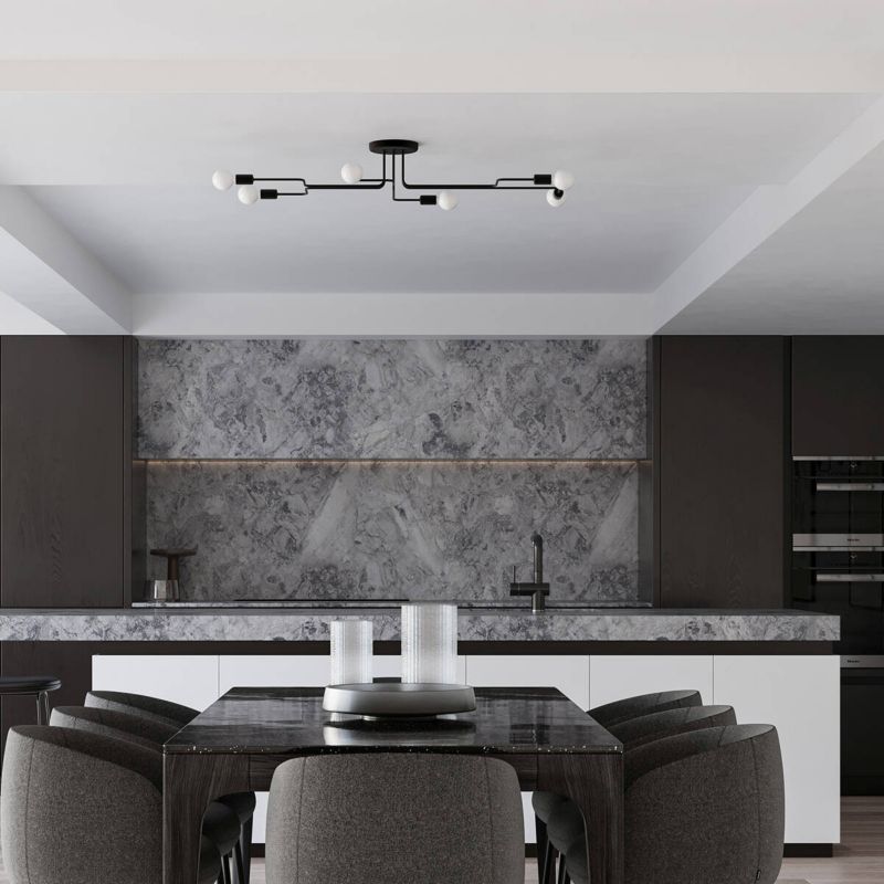 Lampa sufitowa wisząca Sollux Lighting Vector 6760 czarna 78 cm szerokości 4xE27 x 15W 1 szt.