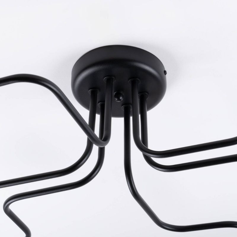 Lampa sufitowa wisząca Sollux Lighting Vector 6777 czarna minimalistyczna 6xE27 x 15W 1 szt.