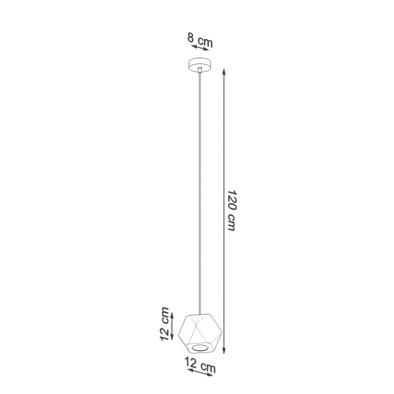 Lampa sufitowa wisząca Sollux Lighting Woody 1100 jasne drewno szerokość 12 cm 1xGU10 x 40W 1 szt.