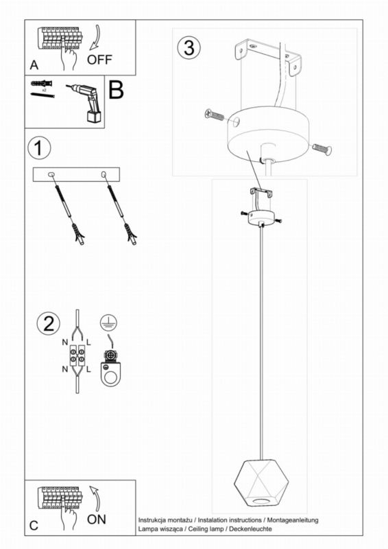 Lampa sufitowa wisząca Sollux Lighting Woody 1100 jasne drewno szerokość 12 cm 1xGU10 x 40W 1 szt.
