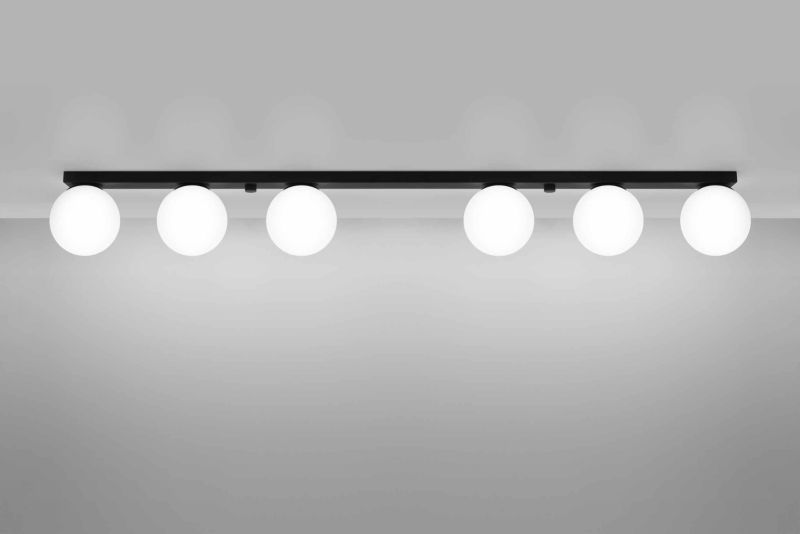 Lampa sufitowa wisząca Sollux Lighting Yoli 2032 biało-czarna nowoczesna 6xG9 x 1 szt.