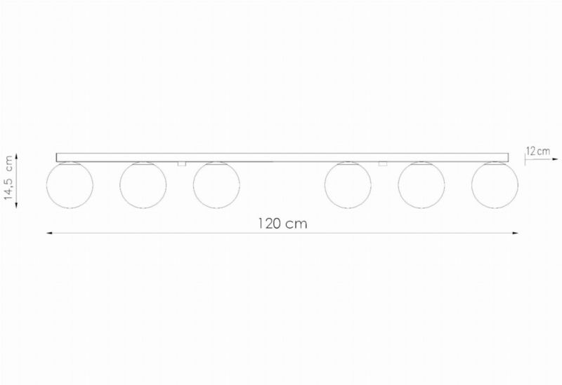 Lampa sufitowa wisząca Sollux Lighting Yoli 2032 biało-czarna nowoczesna 6xG9 x 1 szt.
