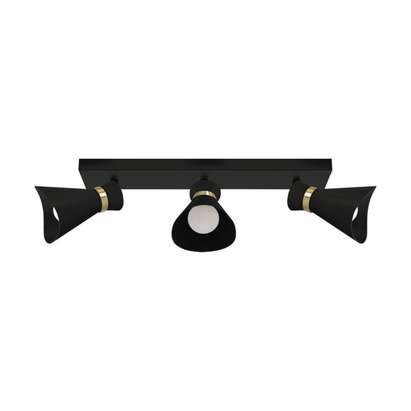 Lampa sufitowa wisząca Struhm Loreta 2233 czarno-złota reflektory 3xE14 x 1 szt.