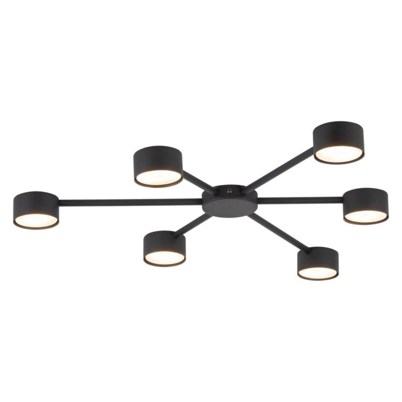 Lampa sufitowa wisząca TK-Lighting Avia czarna wym: 5 x 64 x 66 cm 6xGX53 x  1 szt.